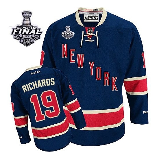 Brad Richards New York Rangers Premier Third 2014 Stanley Cup Reebok Jersey - Navy Blue