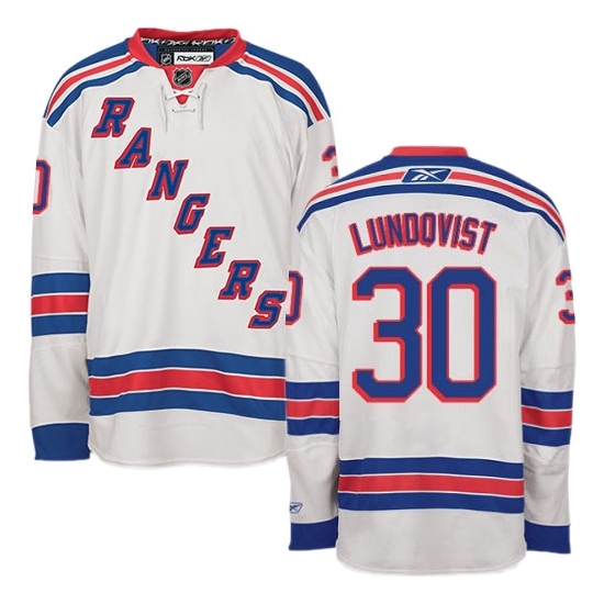 Henrik Lundqvist New York Rangers Youth Premier Away Reebok Jersey - White