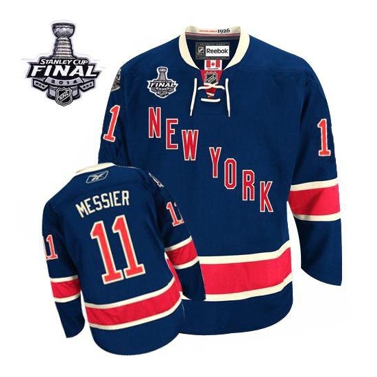 Mark Messier New York Rangers Authentic Third 2014 Stanley Cup Reebok Jersey - Navy Blue
