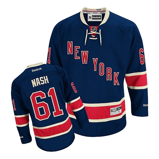 Rick Nash New York Rangers Authentic Third Reebok Jersey - Navy Blue