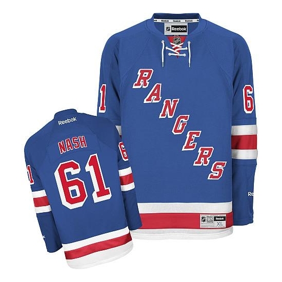 Rick Nash New York Rangers Premier Home Reebok Jersey - Royal Blue