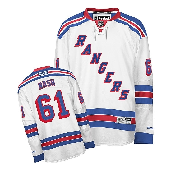 Rick Nash New York Rangers Authentic Away Reebok Jersey - White