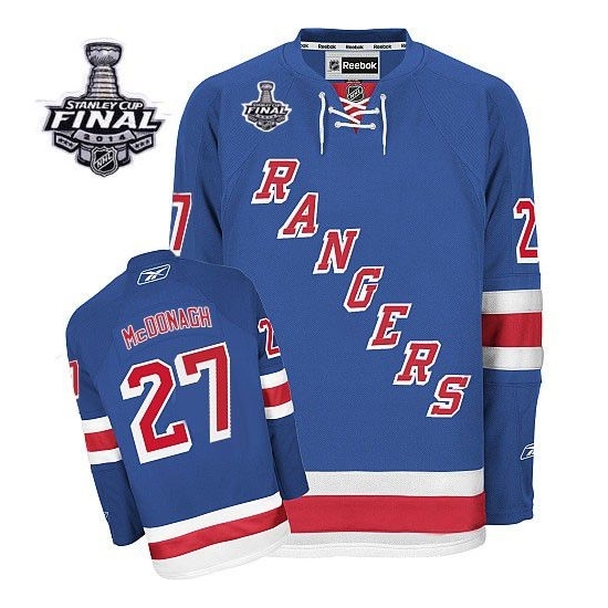 Ryan McDonagh New York Rangers Authentic Home 2014 Stanley Cup Reebok Jersey - Royal Blue