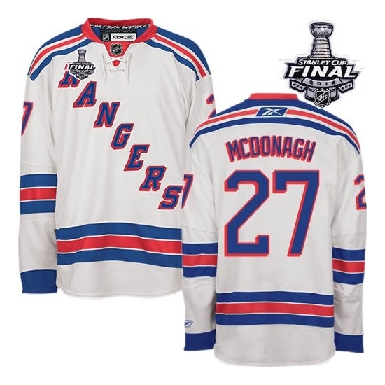 Ryan McDonagh New York Rangers Authentic Away 2014 Stanley Cup Reebok Jersey - White