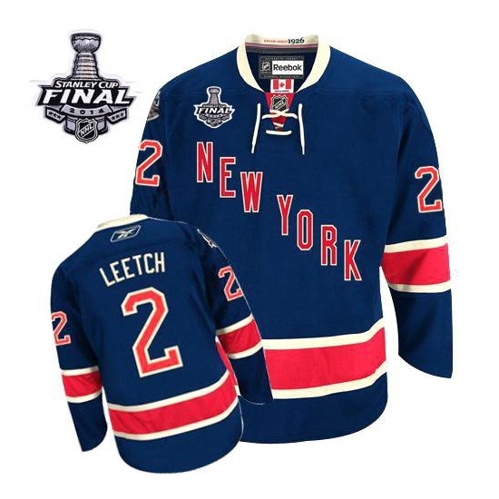 Brian Leetch New York Rangers Authentic Third 2014 Stanley Cup Reebok Jersey - Navy Blue