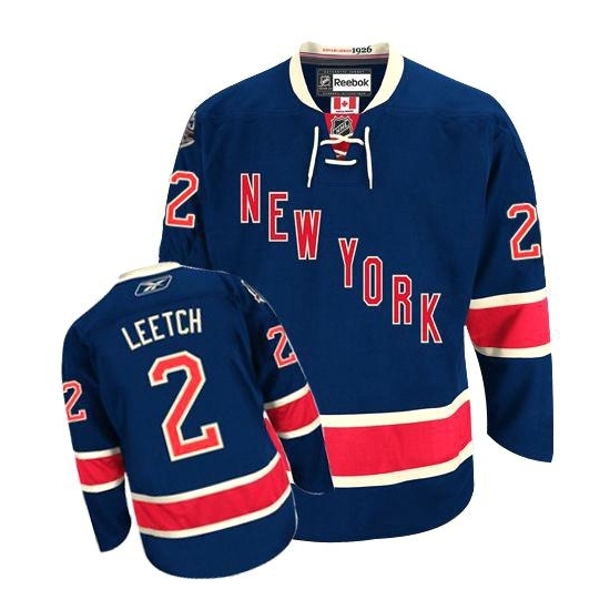 Brian Leetch New York Rangers Authentic Third Reebok Jersey - Navy Blue