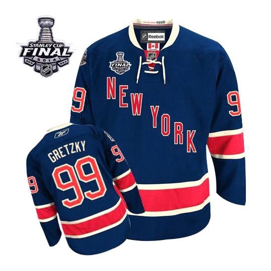 Wayne Gretzky New York Rangers Premier Third 2014 Stanley Cup Reebok Jersey - Navy Blue