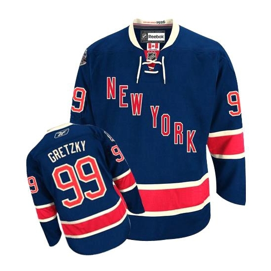 Wayne Gretzky New York Rangers Premier Third Reebok Jersey - Navy Blue