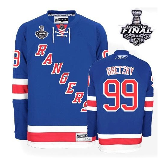 Wayne Gretzky New York Rangers Premier Home 2014 Stanley Cup Reebok Jersey - Royal Blue