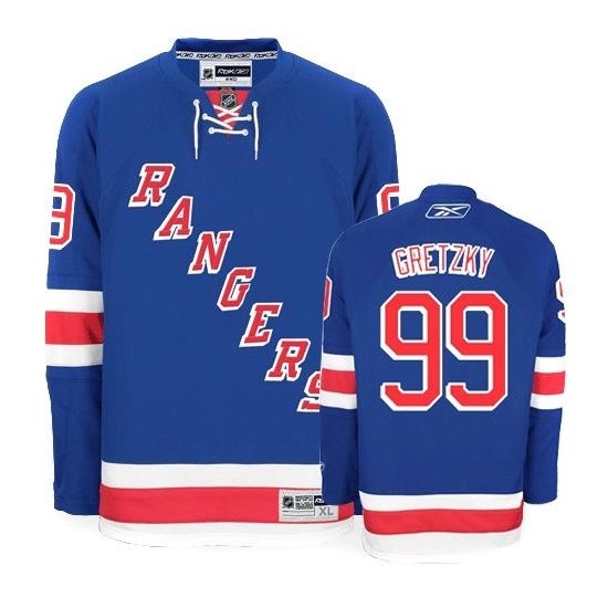 Wayne Gretzky New York Rangers Premier Home Reebok Jersey - Royal Blue