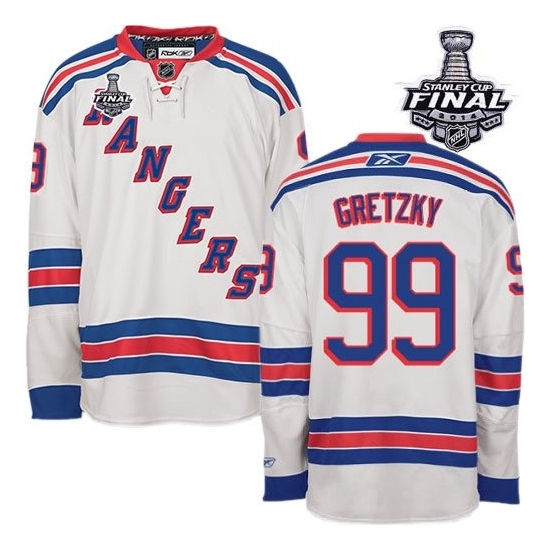 Wayne Gretzky New York Rangers Authentic Away 2014 Stanley Cup Reebok Jersey - White