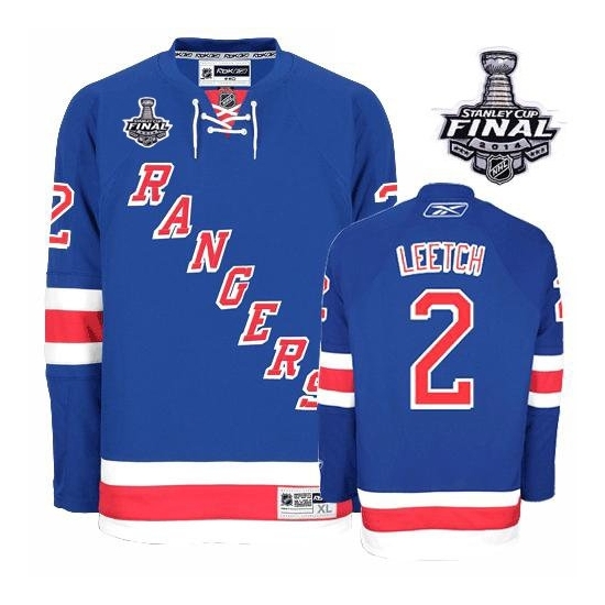 Brian Leetch New York Rangers Premier Home 2014 Stanley Cup Reebok Jersey - Royal Blue