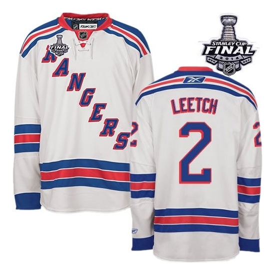 Brian Leetch New York Rangers Premier Away 2014 Stanley Cup Reebok Jersey - White