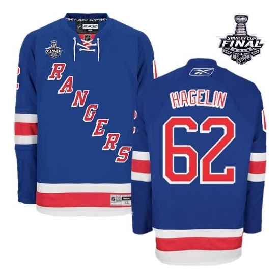 Carl Hagelin New York Rangers Authentic Home 2014 Stanley Cup Reebok Jersey - Royal Blue