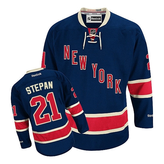 Derek Stepan New York Rangers Authentic Third Reebok Jersey - Navy Blue