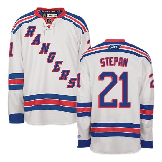 Derek Stepan New York Rangers Authentic Away Reebok Jersey - White