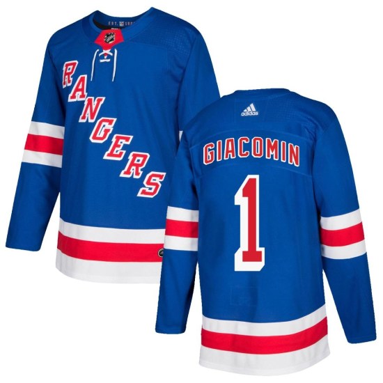 Eddie Giacomin New York Rangers Authentic Home Adidas Jersey - Royal Blue