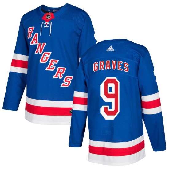 Adam Graves New York Rangers Authentic Home Adidas Jersey - Royal Blue