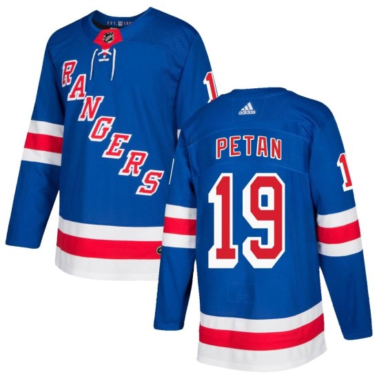 Nic Petan New York Rangers Authentic Home Adidas Jersey - Royal Blue