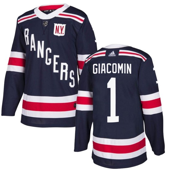 Eddie Giacomin New York Rangers Authentic 2018 Winter Classic Home Adidas Jersey - Navy Blue