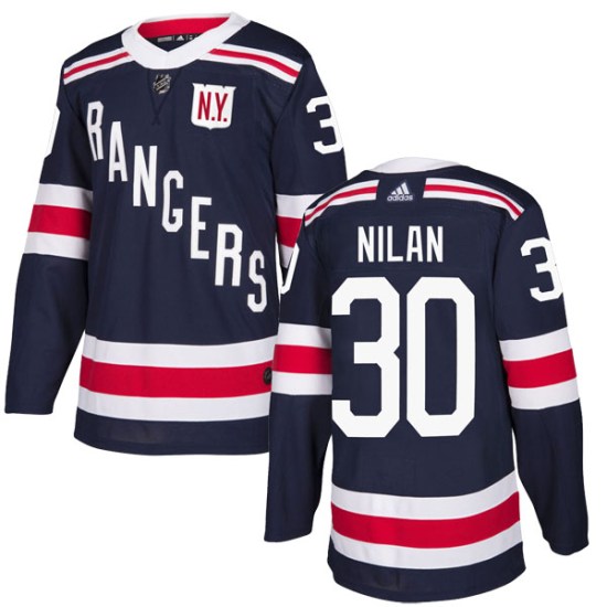 Chris Nilan New York Rangers Authentic 2018 Winter Classic Home Adidas Jersey - Navy Blue