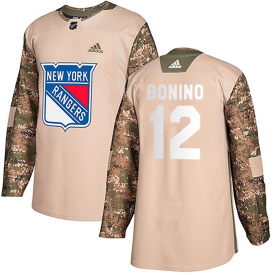 Nick Bonino New York Rangers Authentic Veterans Day Practice Adidas Jersey - Camo