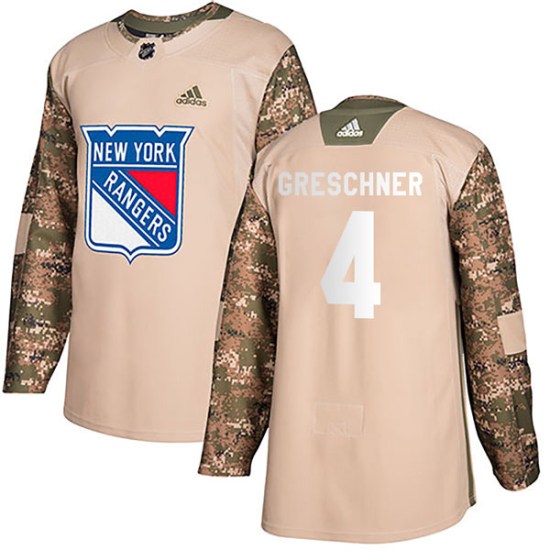 Ron Greschner New York Rangers Authentic Veterans Day Practice Adidas Jersey - Camo
