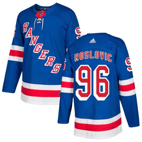 Jack Roslovic New York Rangers Youth Authentic Home Adidas Jersey - Royal Blue