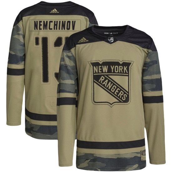 Sergei Nemchinov New York Rangers Youth Authentic Military Appreciation Practice Adidas Jersey - Camo