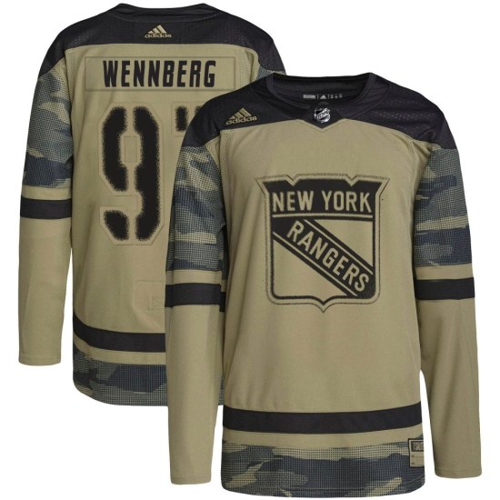 Alex Wennberg New York Rangers Youth Authentic Military Appreciation Practice Adidas Jersey - Camo