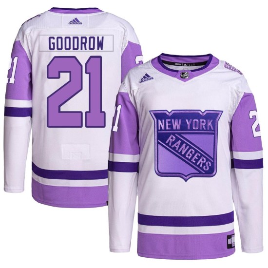 Barclay Goodrow New York Rangers Youth Authentic Hockey Fights Cancer Primegreen Adidas Jersey - White/Purple