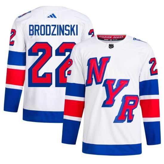 Jonny Brodzinski New York Rangers Authentic 2024 Stadium Series Primegreen Adidas Jersey - White