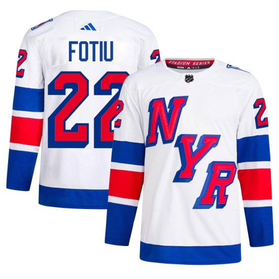 Nick Fotiu New York Rangers Authentic 2024 Stadium Series Primegreen Adidas Jersey - White