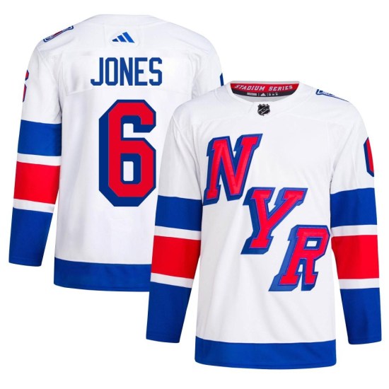 Zac Jones New York Rangers Authentic 2024 Stadium Series Primegreen Adidas Jersey - White