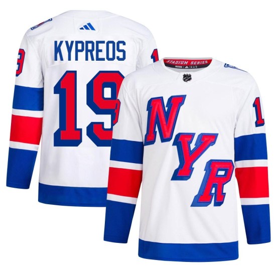 Nick Kypreos New York Rangers Authentic 2024 Stadium Series Primegreen Adidas Jersey - White