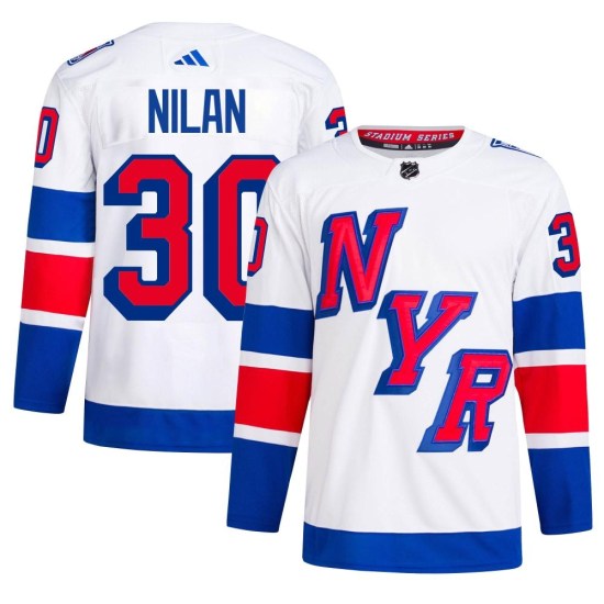 Chris Nilan New York Rangers Authentic 2024 Stadium Series Primegreen Adidas Jersey - White