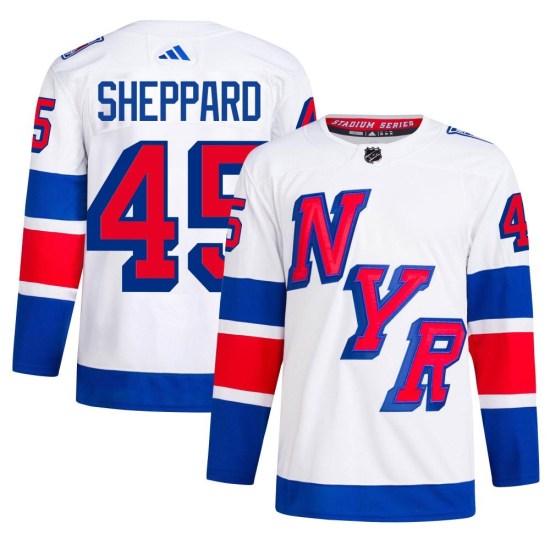 James Sheppard New York Rangers Authentic 2024 Stadium Series Primegreen Adidas Jersey - White