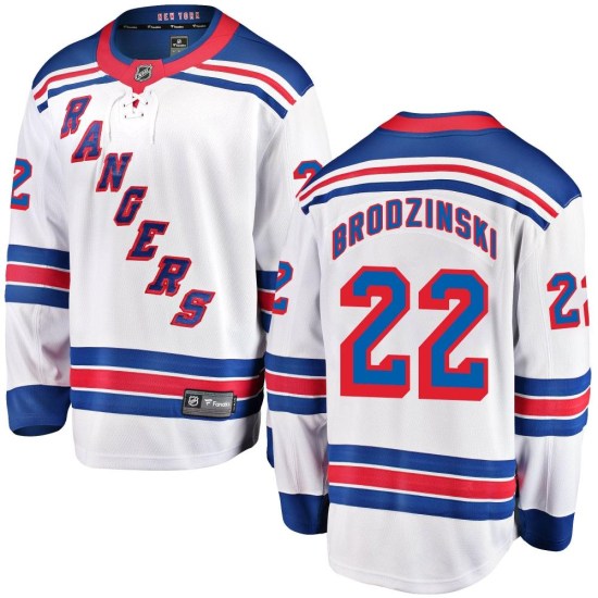 Jonny Brodzinski New York Rangers Breakaway Away Fanatics Branded Jersey - White