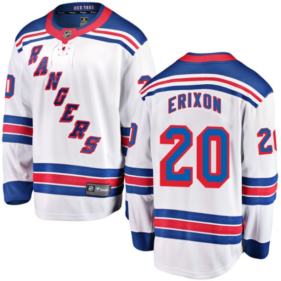 Jan Erixon New York Rangers Breakaway Away Fanatics Branded Jersey - White
