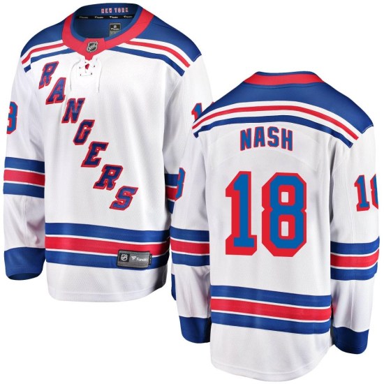 Riley Nash New York Rangers Breakaway Away Fanatics Branded Jersey - White