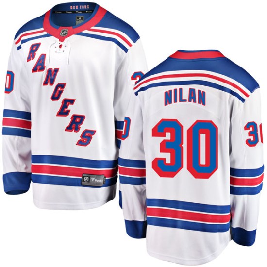 Chris Nilan New York Rangers Breakaway Away Fanatics Branded Jersey - White