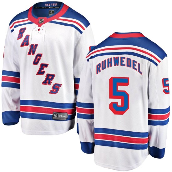 Chad Ruhwedel New York Rangers Breakaway Away Fanatics Branded Jersey - White