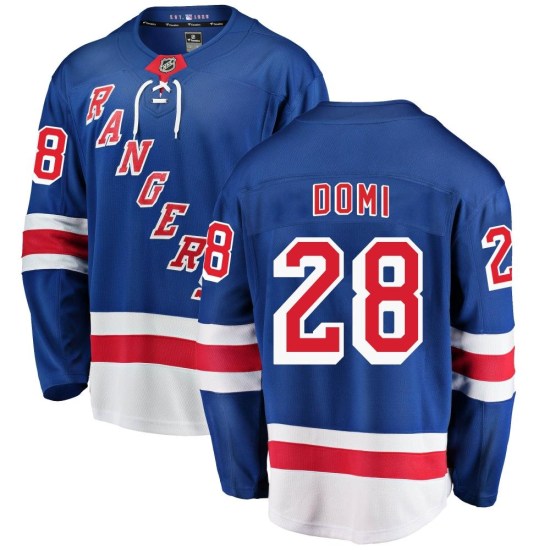 Tie Domi New York Rangers Breakaway Home Fanatics Branded Jersey - Blue
