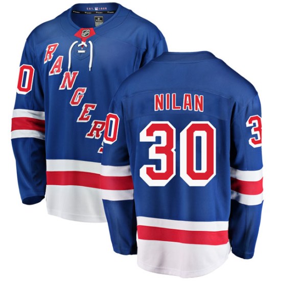 Chris Nilan New York Rangers Breakaway Home Fanatics Branded Jersey - Blue