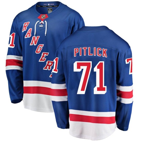 Tyler Pitlick New York Rangers Breakaway Home Fanatics Branded Jersey - Blue