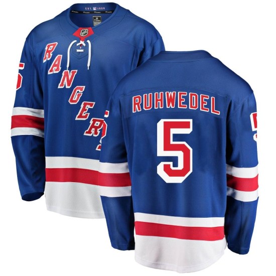 Chad Ruhwedel New York Rangers Breakaway Home Fanatics Branded Jersey - Blue