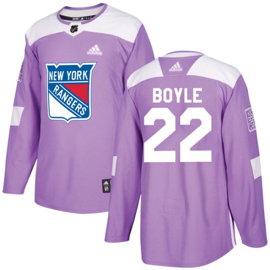 Dan Boyle New York Rangers Authentic Fights Cancer Practice Adidas Jersey - Purple