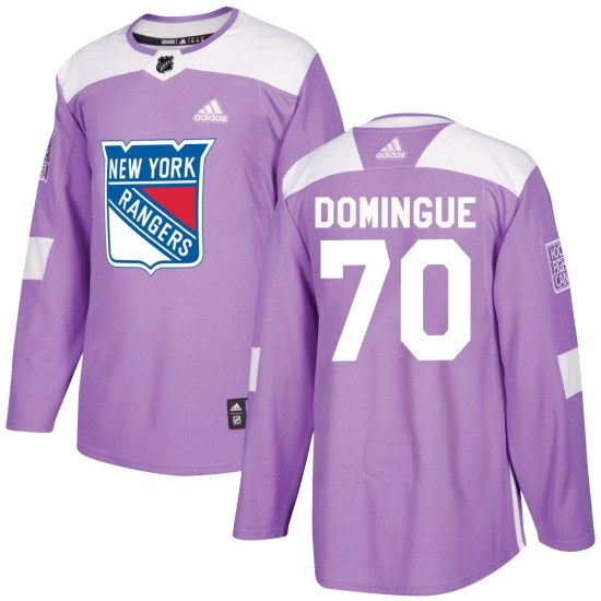 Louis Domingue New York Rangers Authentic Fights Cancer Practice Adidas Jersey - Purple