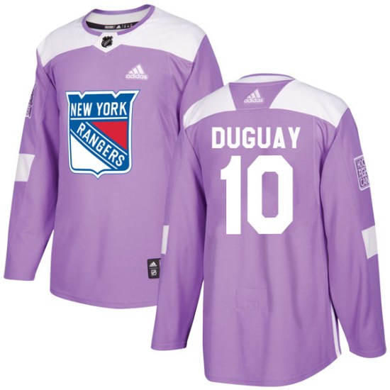 Ron Duguay New York Rangers Authentic Fights Cancer Practice Adidas Jersey - Purple