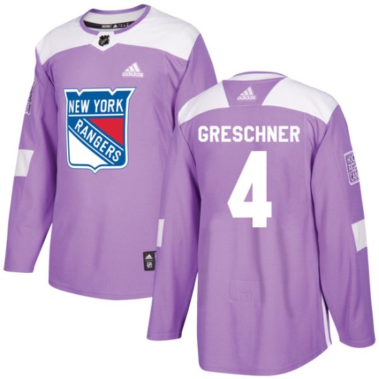 Ron Greschner New York Rangers Authentic Fights Cancer Practice Adidas Jersey - Purple